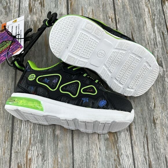 Toddler Boys Teenage Mutant Ninja Turtles Athletic Light-Up Shoes Sneaker Size 8 - Picture 7 of 12